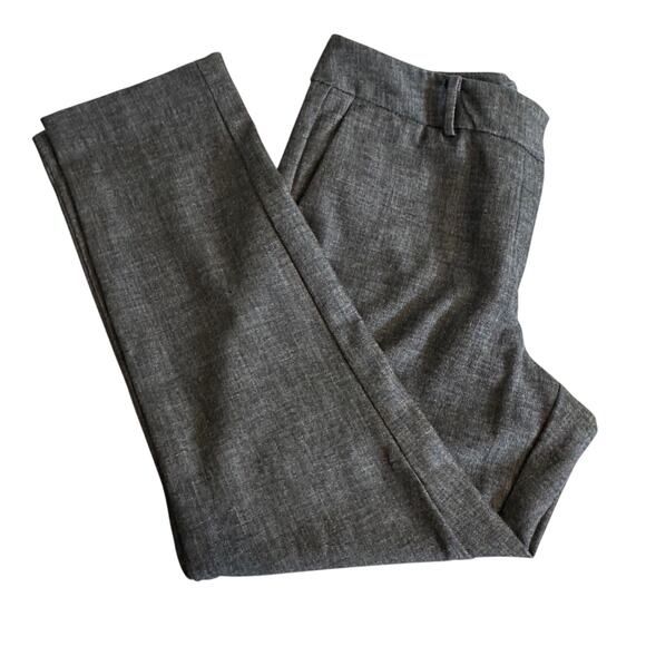 Ann Taylor Factory pants charcoal gray heathered pockets office trousers Sz 8 - Picture 1 of 8